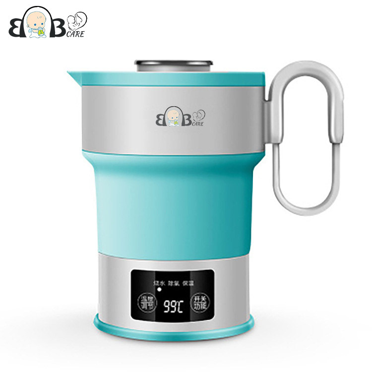 折叠式旅行电热水壶 便携式烧水壶 迷你智能异国变压水壶一件代发|ms