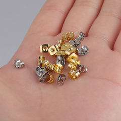 50 pieces per pack 304 stainless steel ear studs with butterfly backs, polished ear plugs, ear hoops, ear decorations