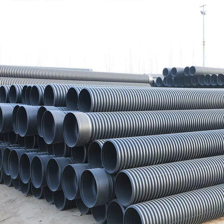 定制hdpe大口径双壁波纹管 排水排污使用dn300PE双壁波纹管排水管