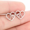 Wavy earrings stainless steel, fresh accessory, European style, wholesale