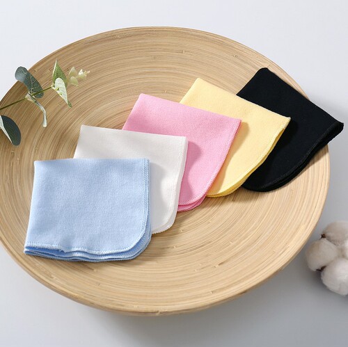 Baby cotton mouth towel, feeding towel, washable children's towel, solid color small square towel, cotton mouth towel