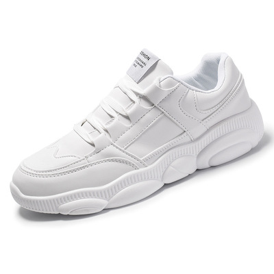 明星網紅ins老爹鞋透氣舒適休閑運動超纖防水厚底小白鞋小熊鞋男