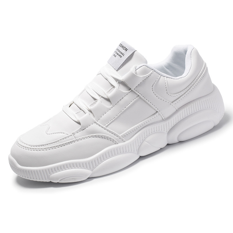 明星網紅ins老爹鞋透氣舒適休閑運動超纖防水厚底小白鞋小熊鞋男