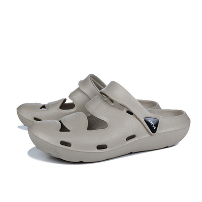 跨境ebay2019夏季包头情侣凉拖鞋时尚青春潮流沙滩洞洞鞋一件代发