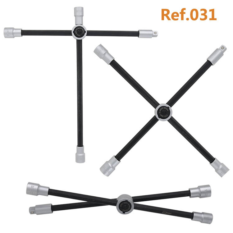 专业省力折叠十字轮胎扳手