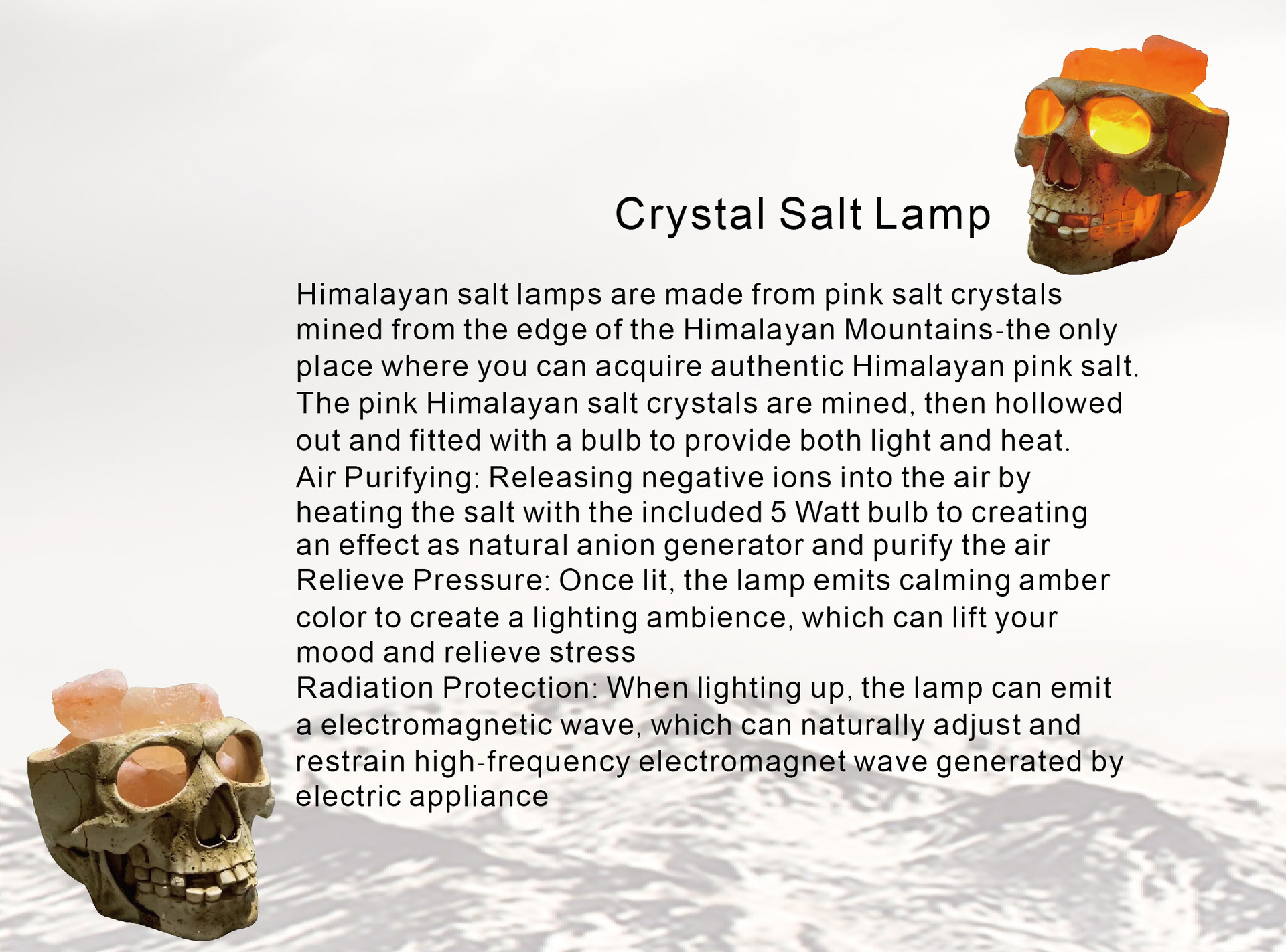 Skull Resin Rock Lamp Image 6