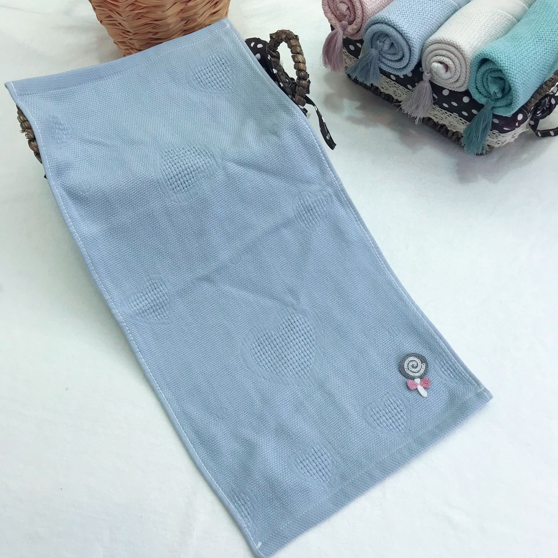 童巾棒棒糖蓝色