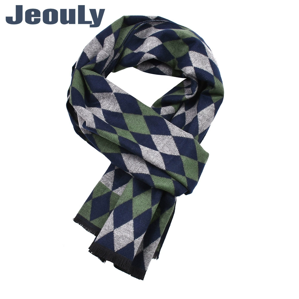 Cashmere, men's demi-season knitted keep warm scarf, 2019, European style, wholesale