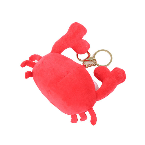 Big crab plush pendant keychain plush hairy crab toy key chain ring chain school bag pendant grabbing machine doll