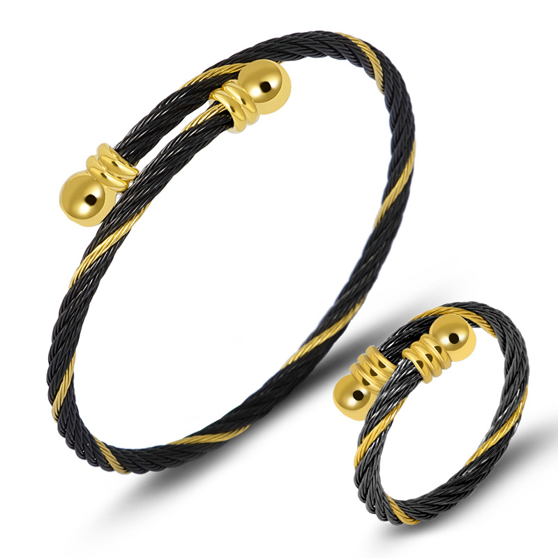 22g Weight PVD Coated Gold Plating Process Real Gold Plated Plating Material Jewelry Set Classification 1 Set Quantity PVD Coated Real Gold Plated Color Block Stainless Steel Retro Waterproof Non Tarnish Jewelry Set