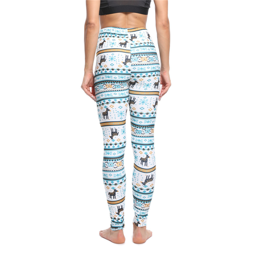 182g Weight Ankle-Length Pants Length Spandex, Polyester Fabric Type High Waist Waist Line Leggings Pants Type Stretchy Elasticity Daily Occasion Breathable Function Skinny Fit Type Christmas Festival Snowflake Pattern Winter, Autumn Season Women'S Gender Simple Style Style Women'S Daily Simple Style Snowflake Ankle-Length Leggings 60