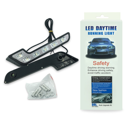 Hot selling foreign trade car piranha 7-shaped L-shaped high-brightness waterproof daytime running light 12LED daytime running light