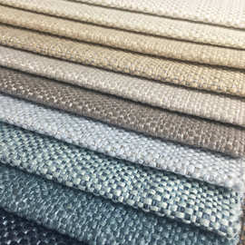 厂家批发 加厚亚麻布沙发布 涤纶涂层布 抱枕布现货供应可零剪