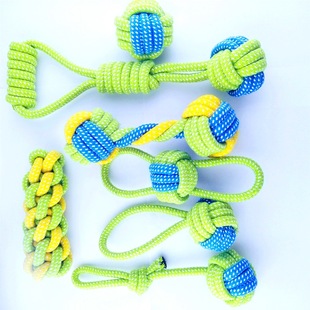 Pet Toys Woven Cotton Rope Toy Package Dog Bite Toys Dog Toy Rope Large and Small Hand Pull Ring