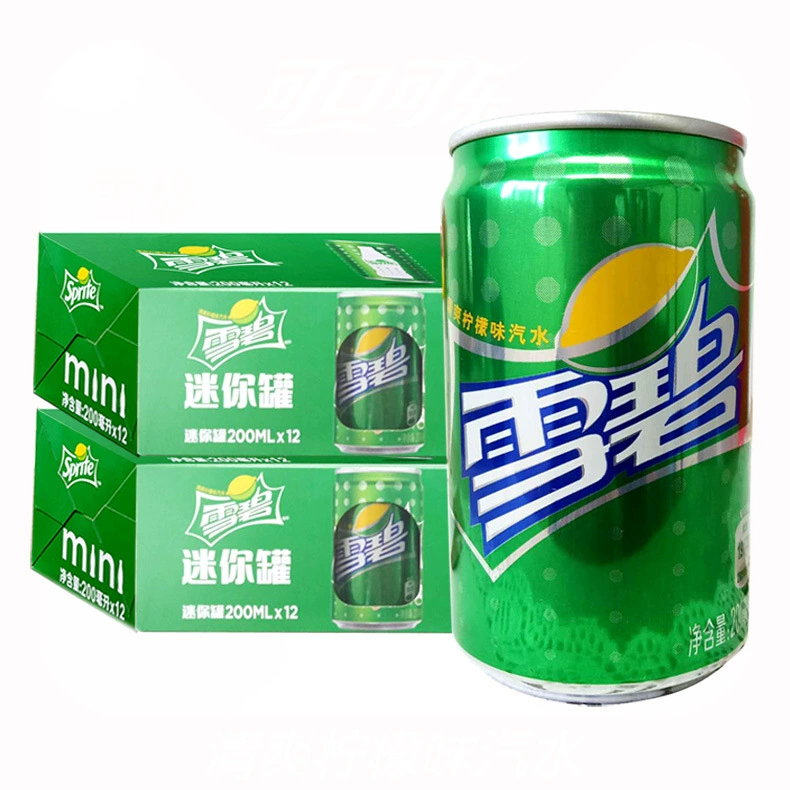 Оптовая Sprite напиток 200мл*24 мини-банка полный ящик повседневных напитков для путешествий