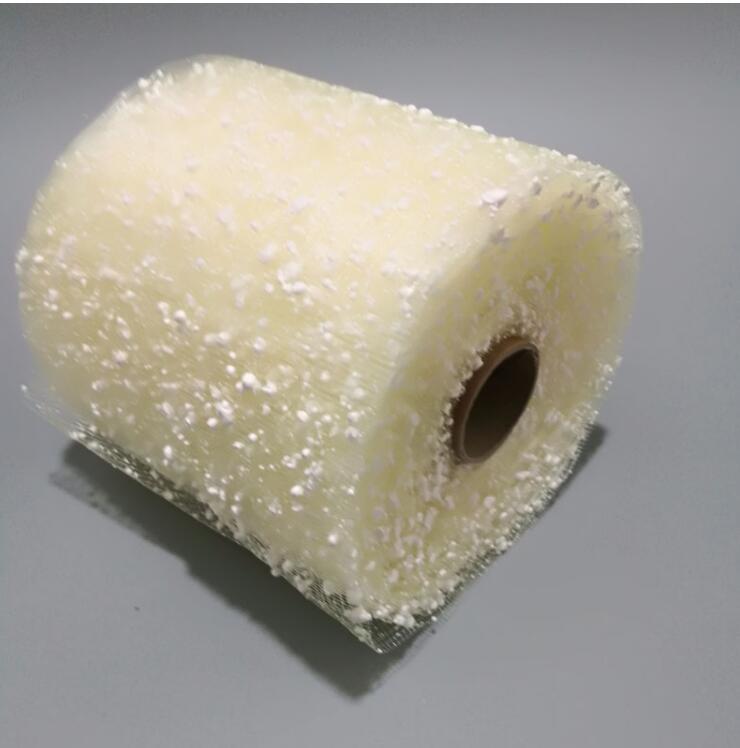 Hilo de punto de nieve 15cm de ancho de material de papel de embalaje de flores paquete al por mayor cabeza de flor de copo de nieve gasa tienda de flores suministros