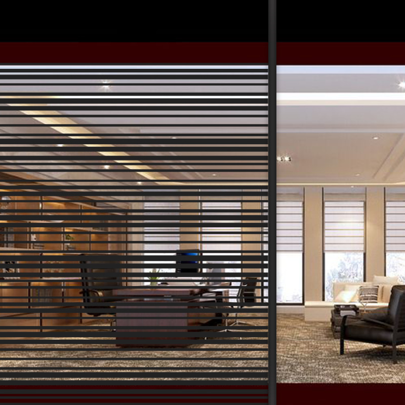 办公室玻璃膜乱竖条黒