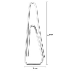 Deli 0051 Paperclip Triangular Thickened Electroplated Paperclip 3# Boxed Metal Bill Sorting Storage Organizing Clip