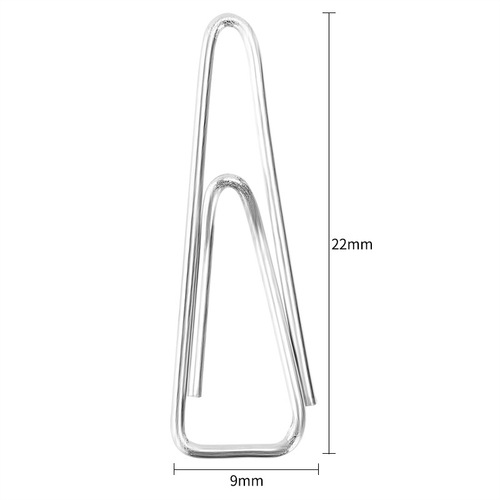 Deli 0051 Paperclip Triangular Thickened Electroplated Paperclip 3# Boxed Metal Bill Sorting Storage Organizing Clip