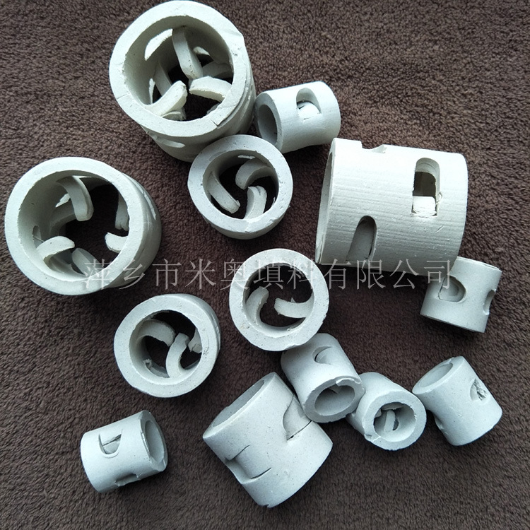 陶瓷鲍尔环 直径25mm陶瓷鲍尔环价格 二氧化碳脱气塔酸雾净化塔