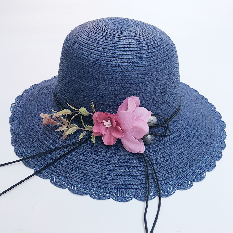 Korean Flower Sunshade Sunscreen Foldable Straw Hat display picture 8