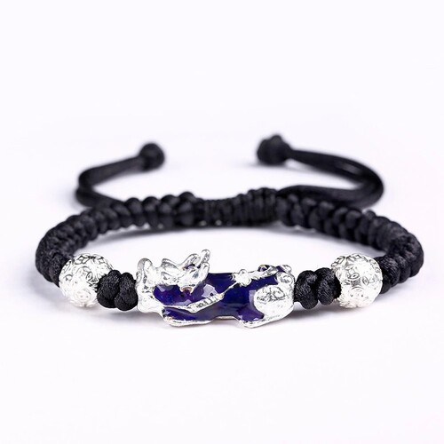 Factory-Directly Sold Hand-Woven Temperature-Changeable Pi Xiu Red Rope Bracelet for Women, Sand Gold Pi Xiu Black Rope Couple Bracelet for Men
