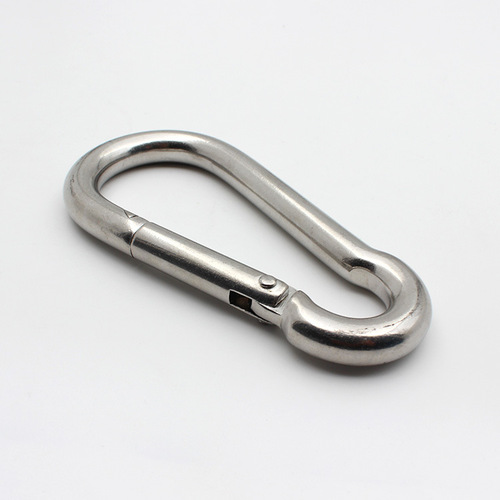 Amazon Outdoor Climbing Carabiner Spring Hook Rock Climbing Hook 304 Stainless Steel Spring Clip Metal Outdoor Accessory