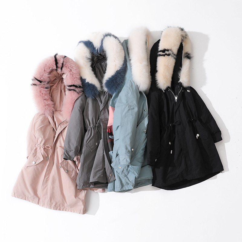 儿童羽绒服中长款毛领中大童男童女童加厚派克服外套2019新款冬装|ms