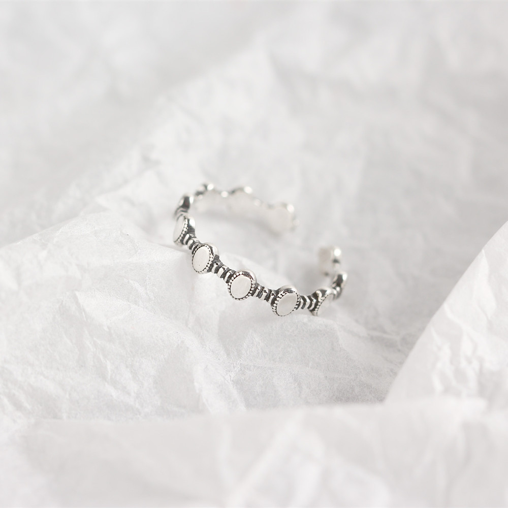 Tyj0282 Korean Korean Style S925 Sterling Silver Geometric Ins Style Personality All-Match Fashionmo