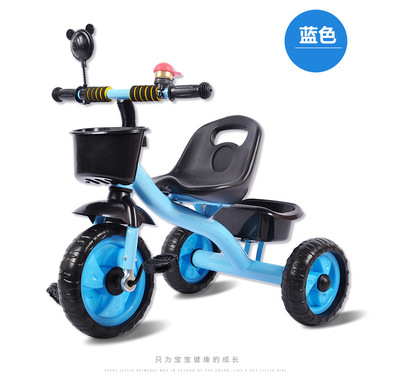 儿童三轮车脚踏车小孩自行车男女宝宝童车手推车2-3-4岁单车代发