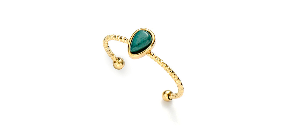 4g Weight PVD Coated Gold Plating Process PVD Coated 18K Gold Real Gold Plated Water Droplets 304 Stainless Steel Fashion Waterproof Non Tarnish