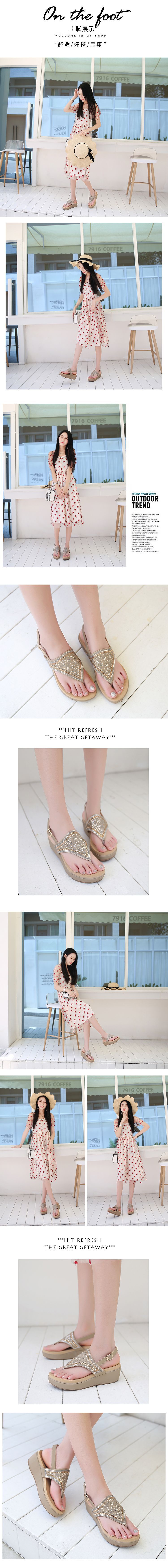 Cross-border sandals for women 2024 Summer New Style Crystal large-sized export foam thick-soled women shoes Shoes Application Scenario