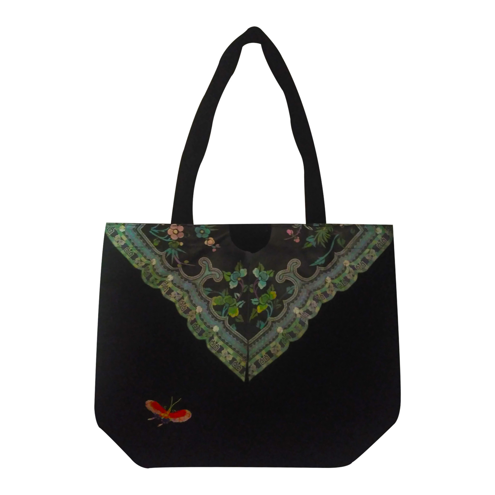 100%全检 帆布袋 定做黑色纯棉帆布袋烫画热转彩色印花LOGO定制