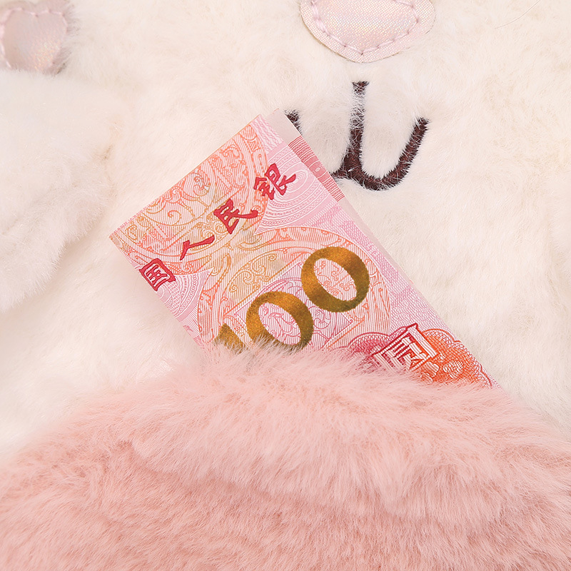 New plush and cute little bear cartoon bow backpack for children, adorable snack backpack for babies detail image 8