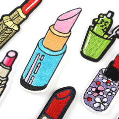 Embroidered small badge patch wholesale backing adhesive patch sticker lip color clothing accessories shoes hats boxes and bags accessories embroidered fabric labels