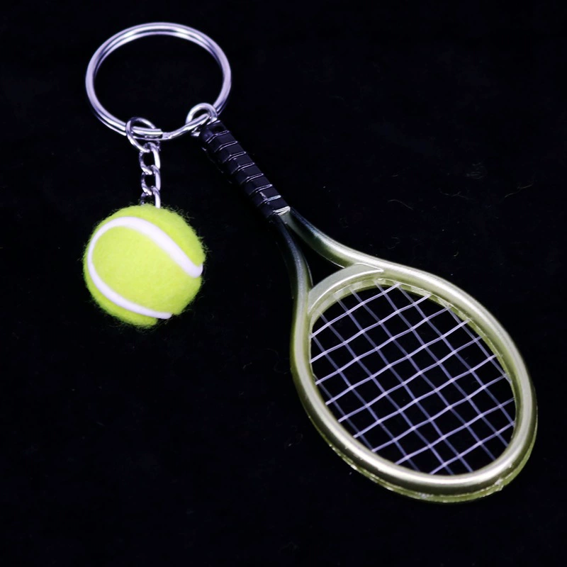 Small tennis racket, creative keychain, (Physicals), Birthday gift