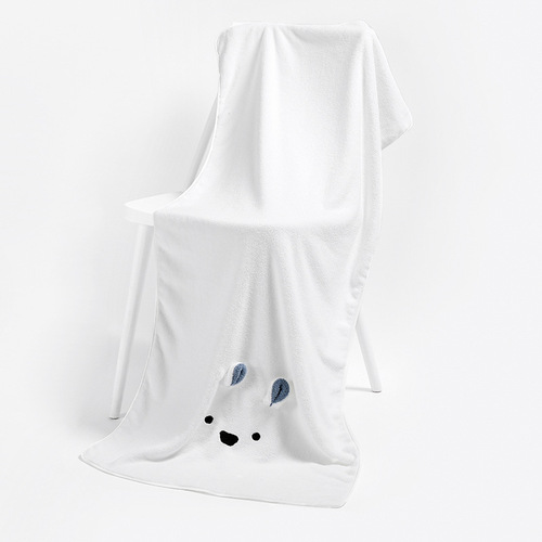 Factory direct supply polyester nylon coral velvet bath towel absorbent cute bunny ears adult bath towel beauty bath towel wholesale