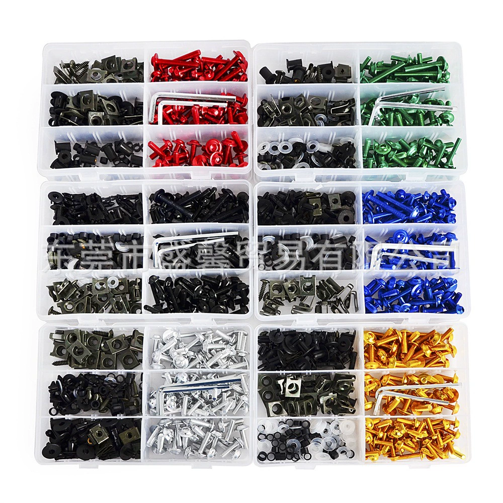 223 шт. Обтекатель мотоцикла лобовое стекло зеркало модификация корпуса болт костюм зажим Пряжка 9 цветов винт