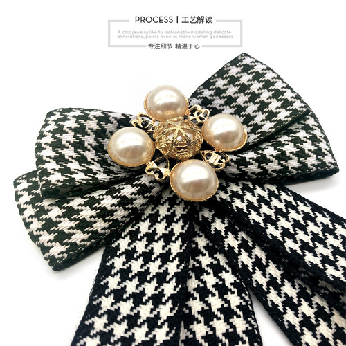 College style graduation photos bow tie for Girls women bowknot is black and white neckties female plover grid JK uniform accessories