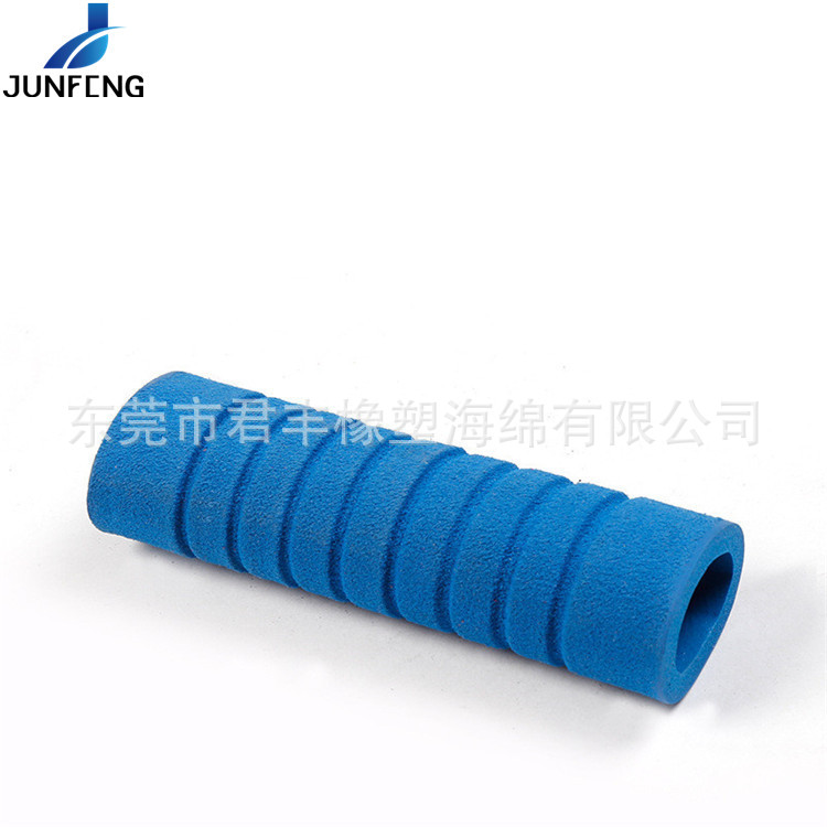 迷你自拍杆握杆橡塑手把套 蓝色NBR海绵登山棒防滑把套