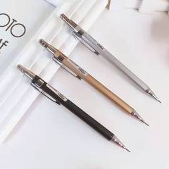 Creative new metal automatic pencil for elementary school students with replaceable writing and non-sharpening mechanical pencil wholesale
