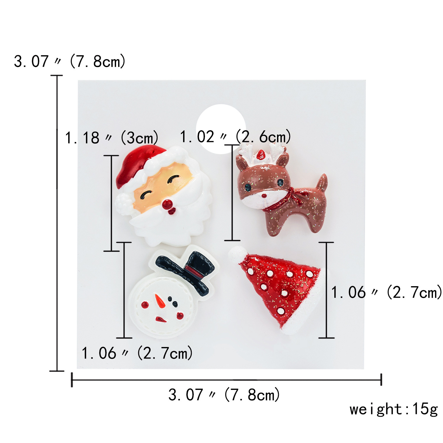 Fashion Christmas Hat Santa Claus Arylic Plating Women's Brooches display picture 5