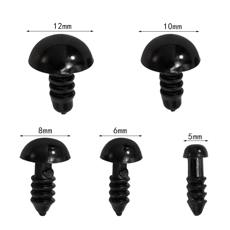 Tornillo de plástico ojo crochet muñeca ojo accesorios animal juguete ojo hilo DIY Accesorios