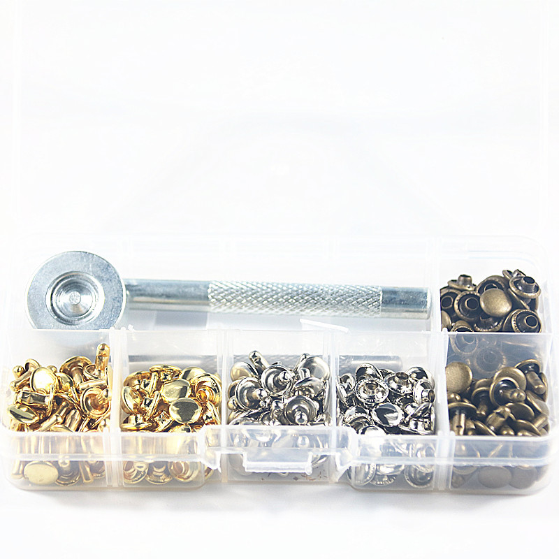 골드 + 실버 + 브론즈 * 120 세트 8*8 리벳 + 도구