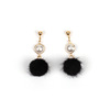 Brand demi-season spherical universal fashionable earrings from pearl, internet celebrity