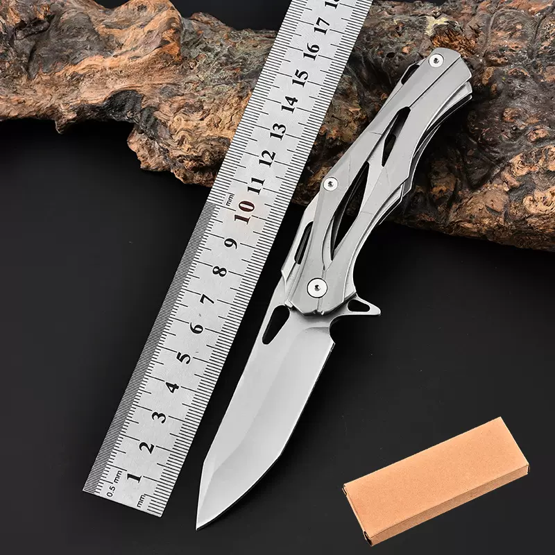 厂家直销折叠刀全钢刀多功能防身刀具野外求生刀开刃折刀