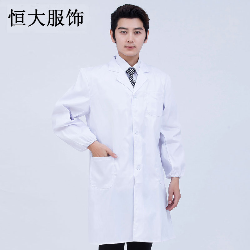 Chenjia white coat long sleeve thin summer female and male students' chemical White coat nurse pharmacy work clothes doctor clothes