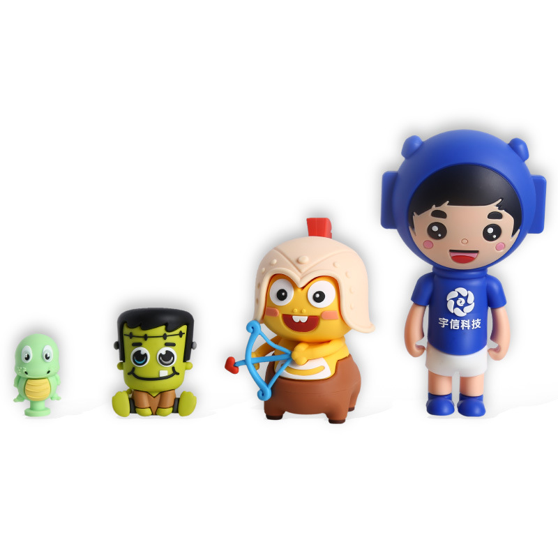 PVC软胶钥匙扣定制 卡通滴胶3D立体公仔挂件 文创摆件礼品定做