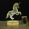 Cross -border crack unicorn 3D light night light LED acrylic colorful touch remote control unicorn gift