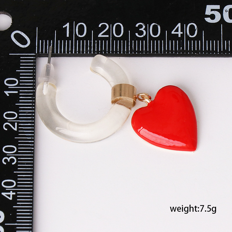 Exaggerated Earrings Heart Earrings Women display picture 15